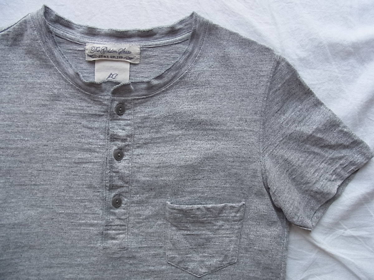 REMI RELIEF 　レミ レリーフ　ポケット付きT　ヘンリーネックTシャツ　サイズ S 　日本製 　　杢グレー_画像2