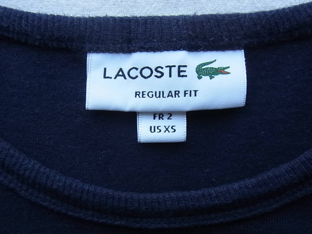 LACOSTE ラコステ ポケット付きTシャツ サイズ 2 日本製 ネイビー ㈱ラコステジャパン社製の画像4