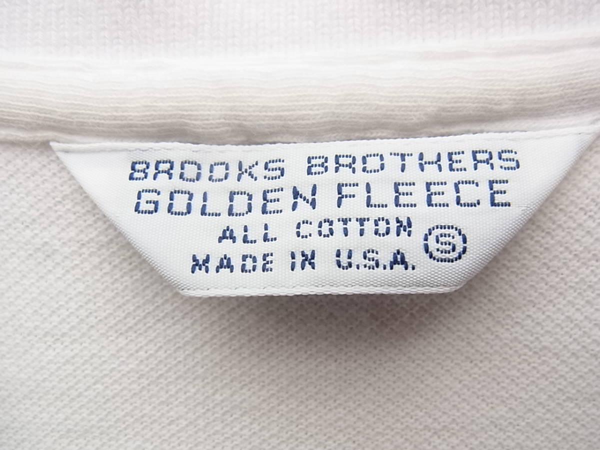 BROOKS BROTHERS 　ブルックスブラザーズ 　米国製　鹿の子素材　ポロシャツ　サイズ S 　ホワイト_画像4