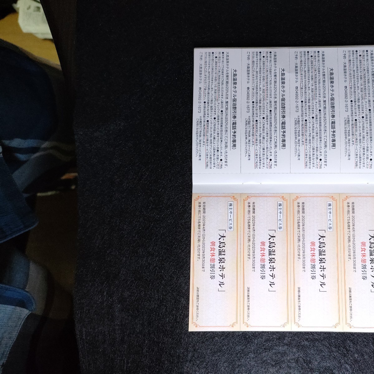 東海汽船 株主乗船割引券一冊十枚(2023年9月30日まで)と株主サービス券の画像7