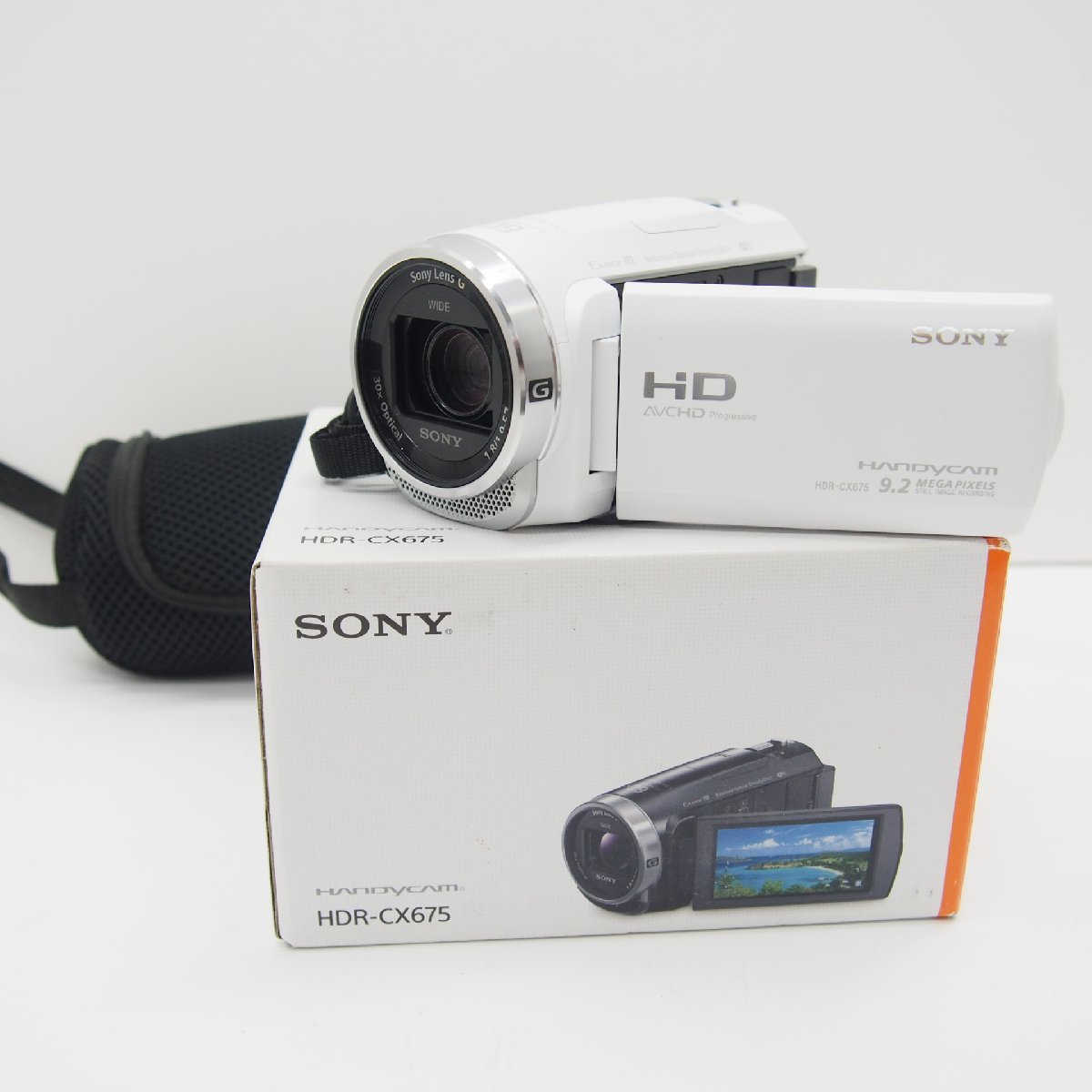 未使用 SONY ソニー フルHD ハンディカム HDR-CX675 ホワイト デジタル