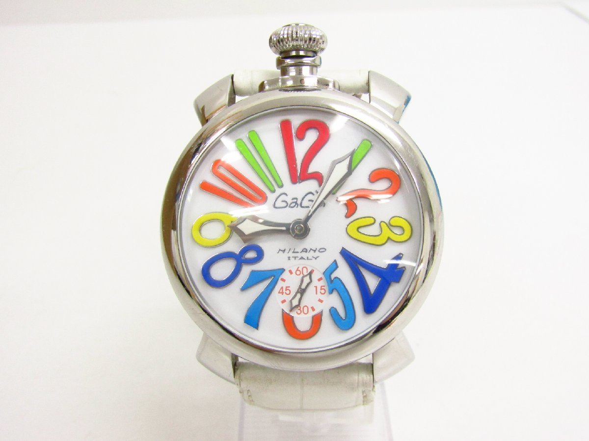 GaGa MILANO ガガミラノ マヌアーレ48 5010.01S 手巻き メンズ 腕時計 SB4765