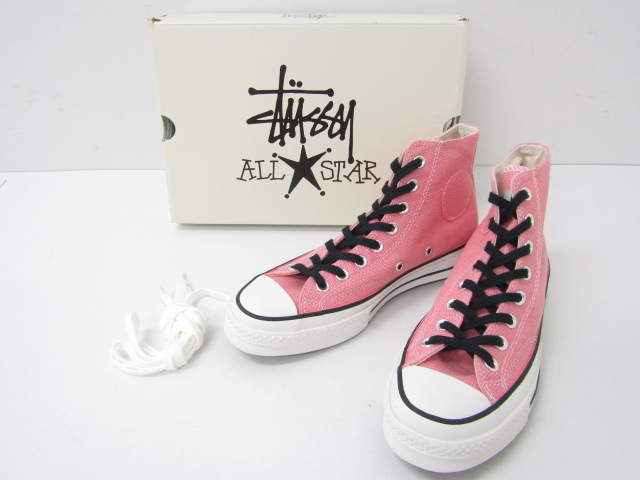 STUSSY × CONVERSE CHUCK TAYLOR ALL-STAR 70 HI SURFMAN PINK/A02052C Converse SIZE:25m sneakers shoes =SH6554