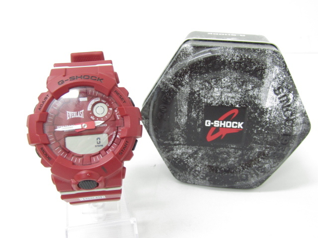 CASIO カシオ G-SHOCK G-ショック × EVERLAST GBA-800 Bluetooth アナデジ 腕時計 ▼AC23972_画像1