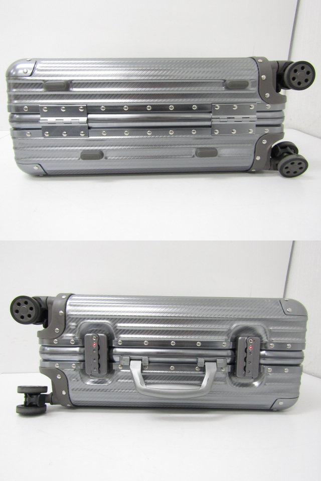 PROEVO 30001 アルミ スーツケース ガンメタリック カーボン スペアキャスター付属 Sサイズ ▼BG4009_画像5