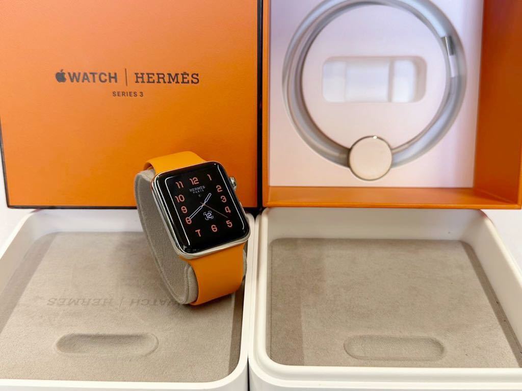 即決 美品 バッテリー100% Apple watch HERMES Series3 42mm アップル