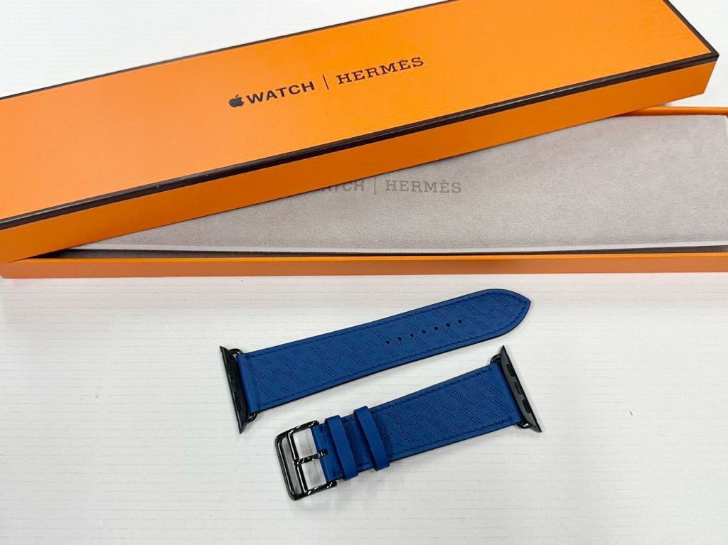 ☆即決 未使用 ブルー Hディアゴナル Apple watch HERMES Series8付属 45mm シンプルトゥール アップルウォッチ  エルメス 純正 291