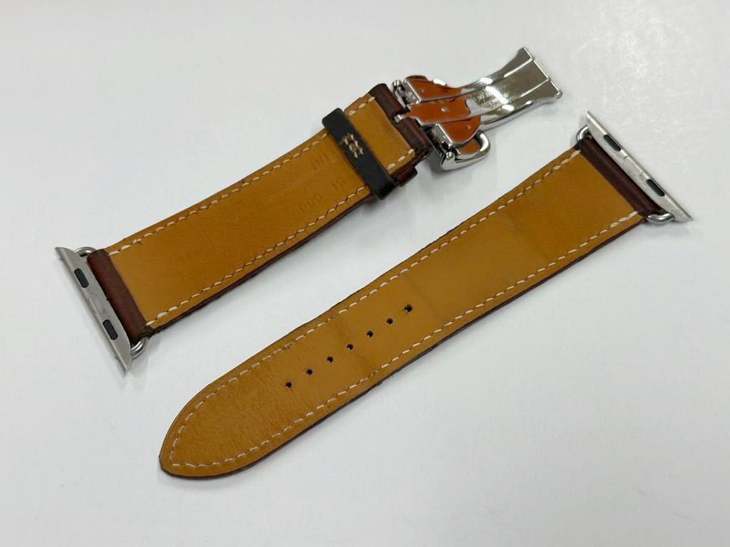 ☆即決 Apple watch HERMES エルメス Dバックル ディプロイアントバックル レザー アップルウォッチ 44mm 45mm フォーヴ 192