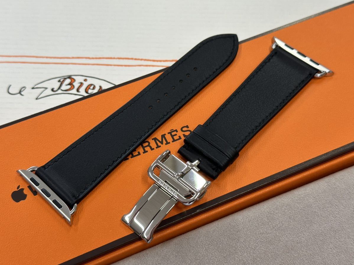 ☆即決 未使用 Apple Watch HERMES 45mm 44mm 黒 ディプロイアント