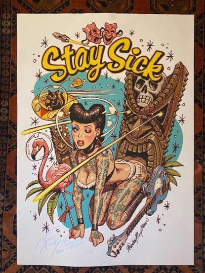 Rockin Jelly Bean × STAY SICK ポスター　18枚限定　新品サイン入り　ロッキンジェリービーン　シルクスクリーン_画像1