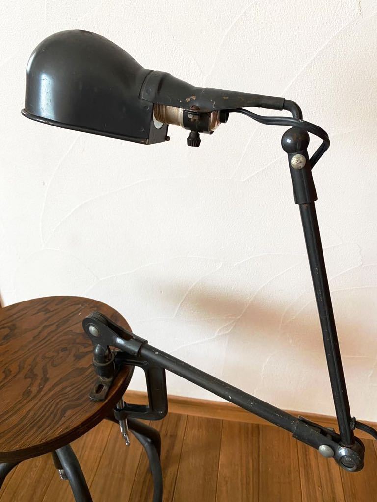 インダストリアル SEARS CRAFTSMAN ランプ ブラックグレー ビンテージ デスクライト 工業系 50s 60s アメリカ 米国 アンティーク ガレージ