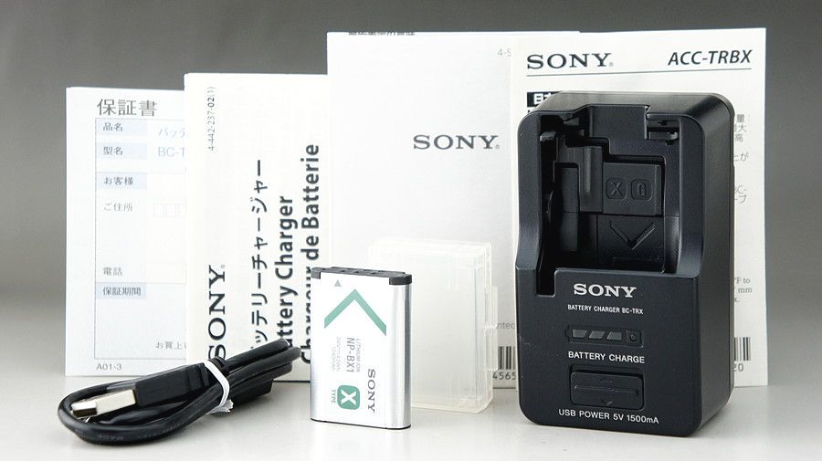 使用少ない新品級 SONY ACC-TRBX 【純正充電器:BC-TRX + 純正
