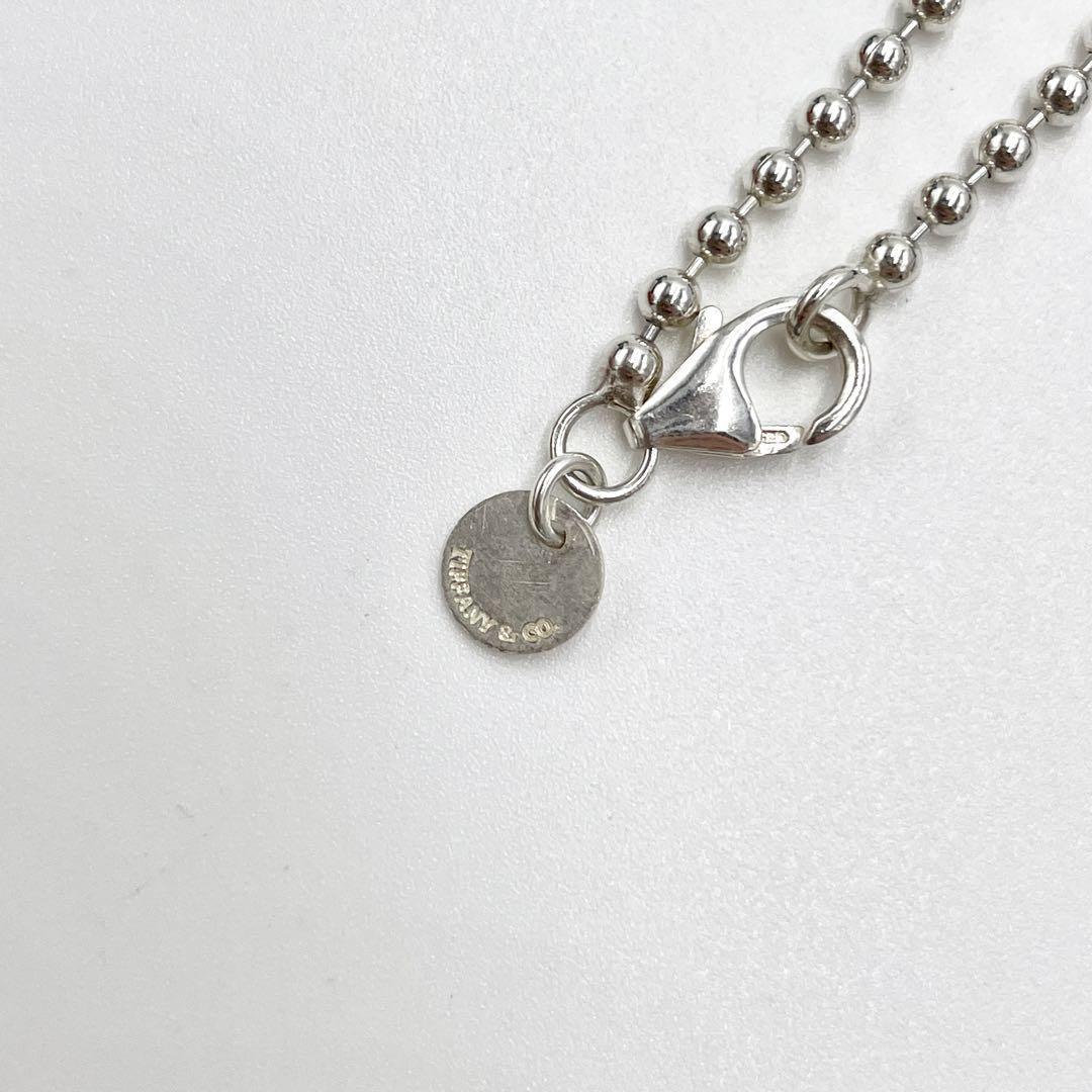 美品 Tiffany ティファニー ボール チェーン ネックレス シルバー 86cm