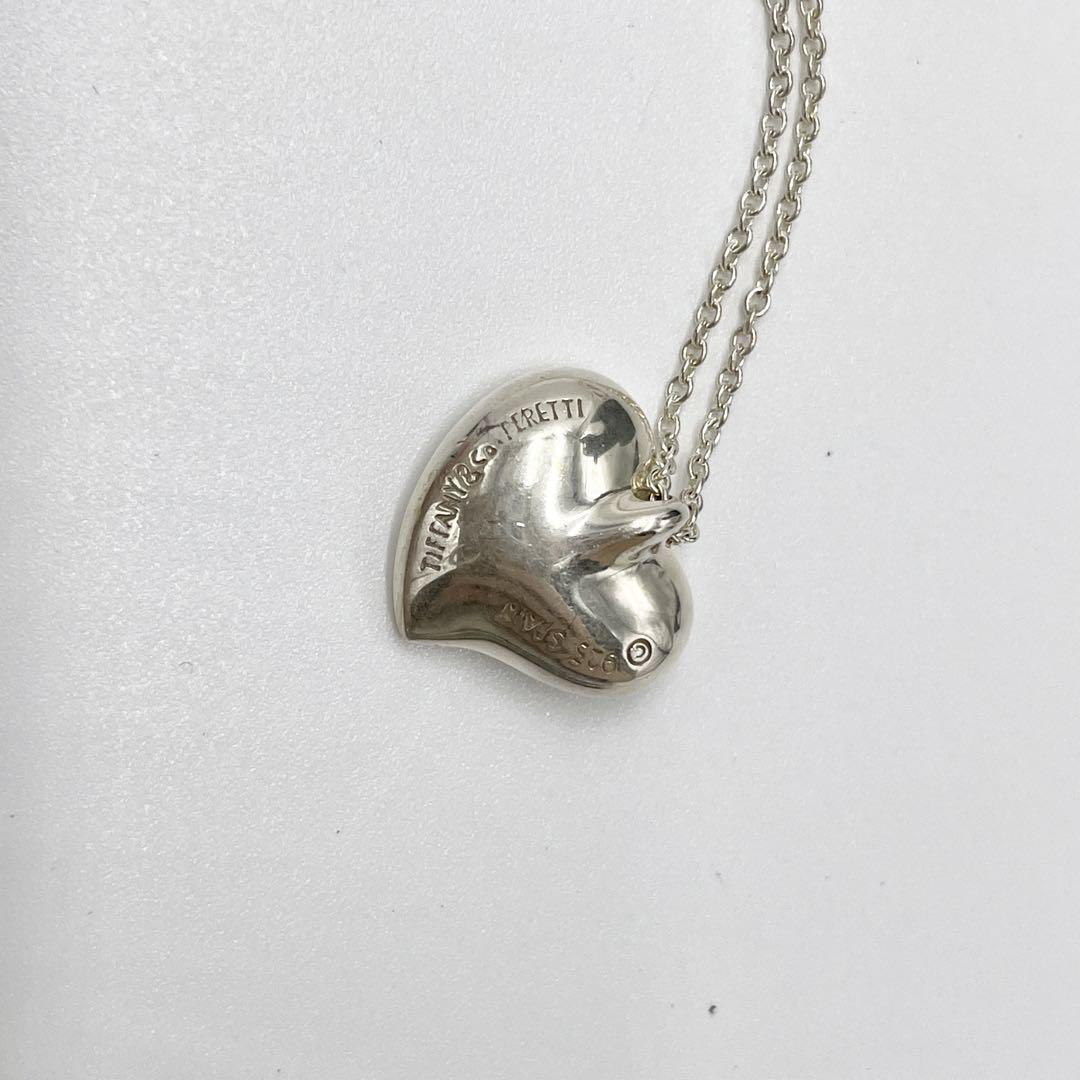 美品 Tiffany ティファニー ネックレス ビーンズ ハート シルバー 925