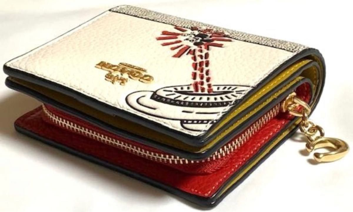【新品・未使用】 COACH コーチ ディズニー コラボ 二つ折り財布