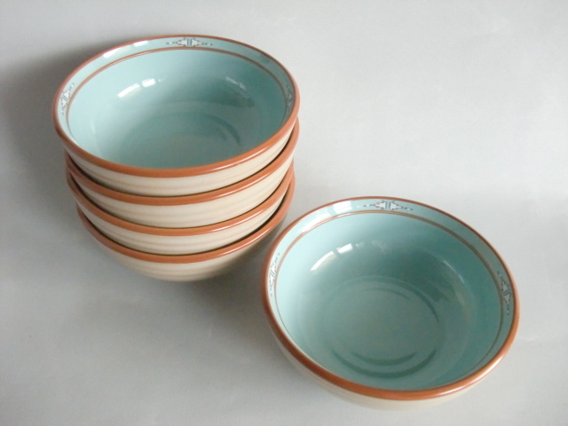 Noritake◆ノリタケ 素敵なボウル/カップ5客セット STONEWARE BOULDER RIDGE ストーンウエア ボルダーリッジ マルチボウルの画像1