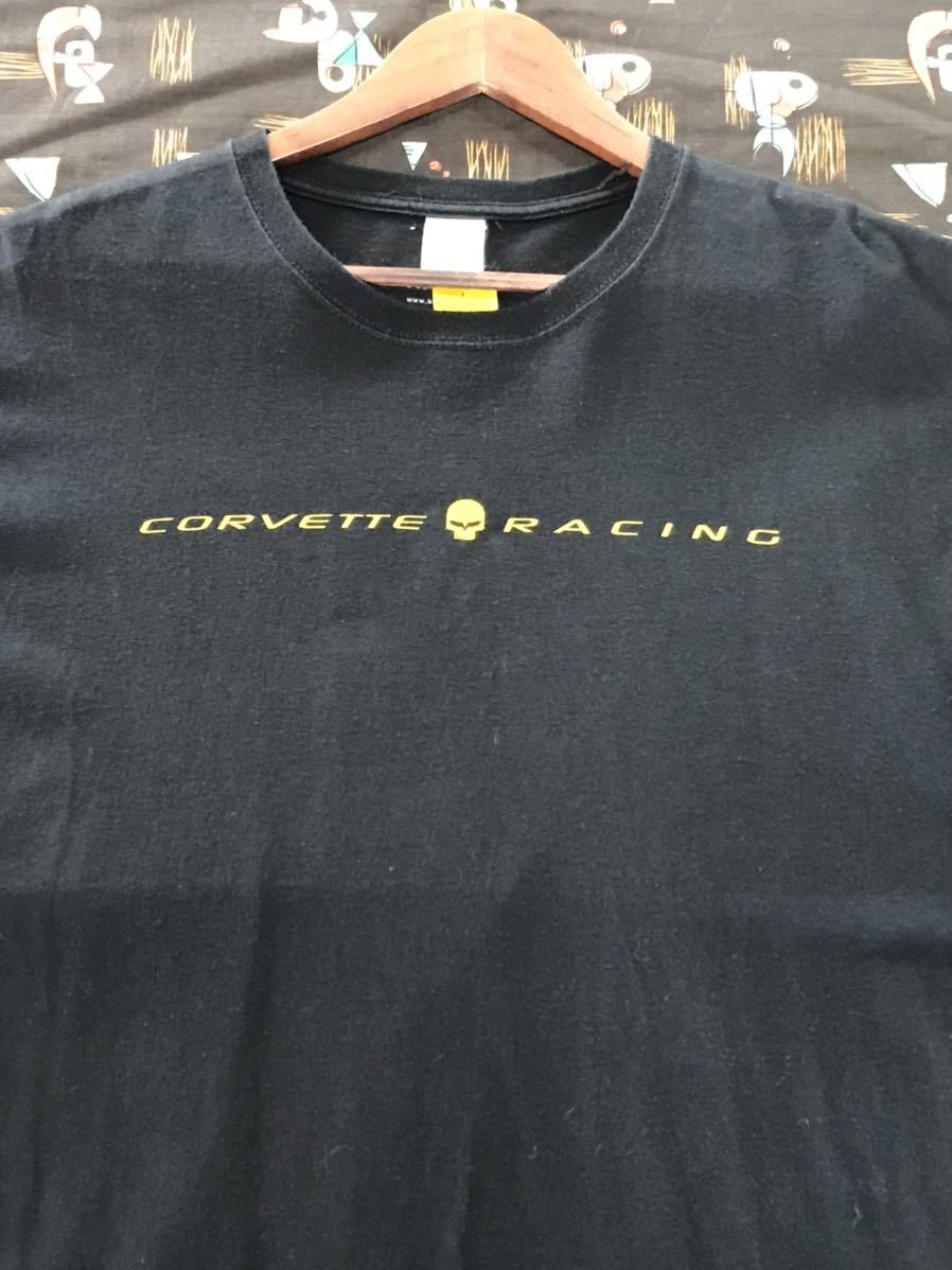 Corvette Racing Tシャツ　コルベット　レーシング　スカル　USA アメリカ　ビンテージ　アメ車　V8 古着　アメカジ