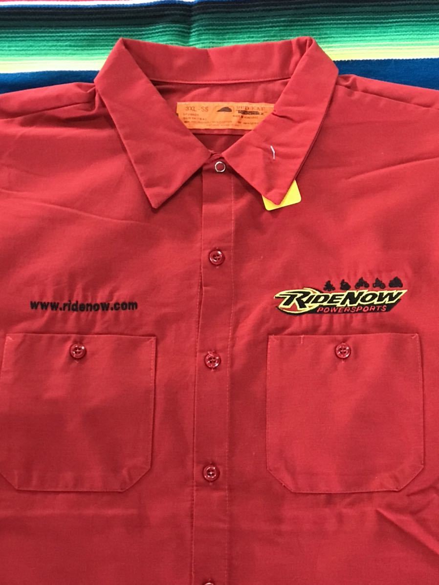 Ridenow Powersports ワークシャツ　テキサス州　アメリカ　バイク販売　中古バイク　アメリカ　ビンテージ　古着　アメカジ