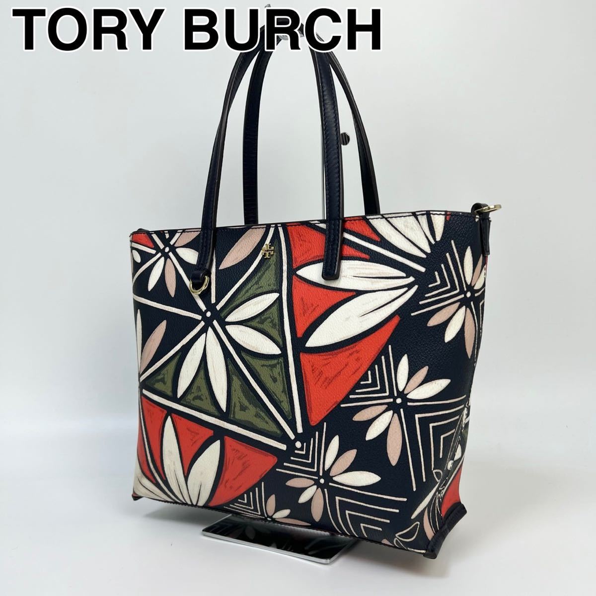 好きに 23F01 TORY BURCH トリーバーチ トートバッグ 総柄 かばん