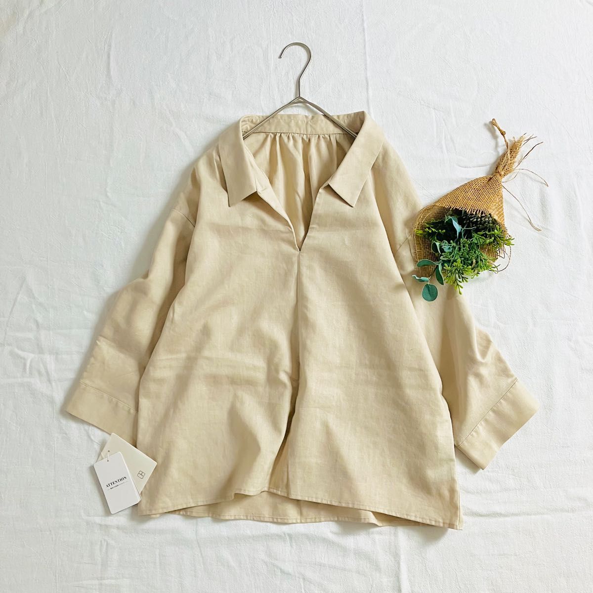 新品 SLOBE IENA リネン混スキッパーブラウス｜Yahoo!フリマ（旧