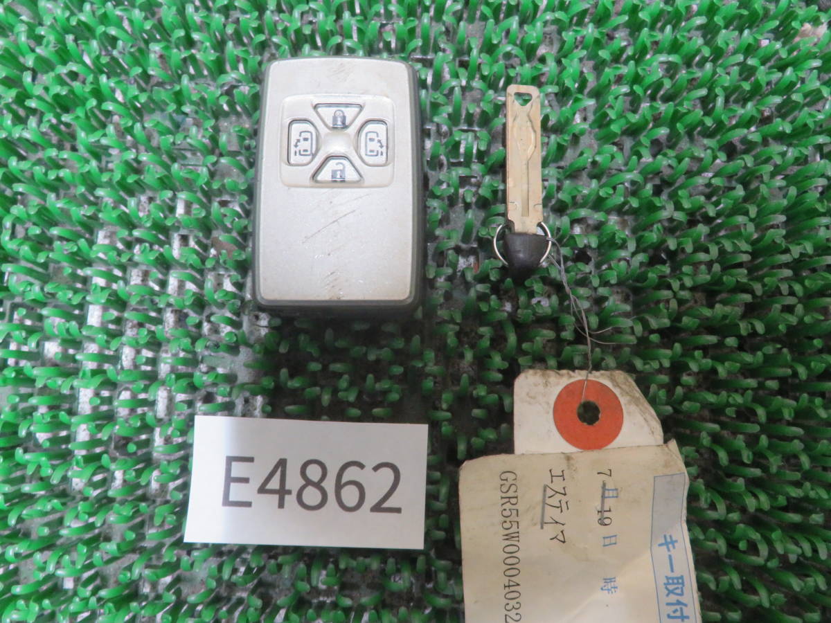 E4862　スマートキー　リモートキー　キーレス鍵　　ACR50W GSR50W 4ボタン_画像3