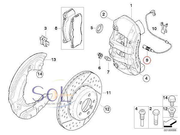 BMW E82 E87 E88 E90 E91 E92 E93 F20 F21 F30 F31 フロント ブレーキパッドセンサー 116i 118i 120i 320i 323i 325i 335i 34356789440_画像2