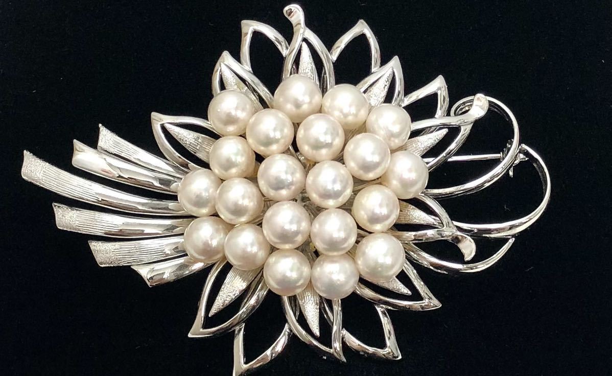 ヤフオク! - SILVER ペンダントトップ パール ブローチ 7.5-...