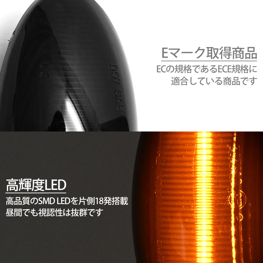 エブリィワゴン DA64 エブリィバン DA64V サイドマーカー シーケンシャル LED 流れるウインカー ウインカー スモーク スイフト ラパン_画像5