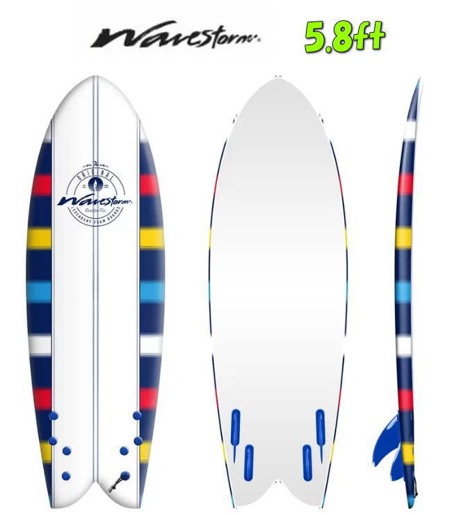 ＼＼本州送料無料！新品即決／／☆★WAVESTORM♪サーフボード5.8ft☆172.7cmスワローテイル♪クワットフィン★☆B♪♪