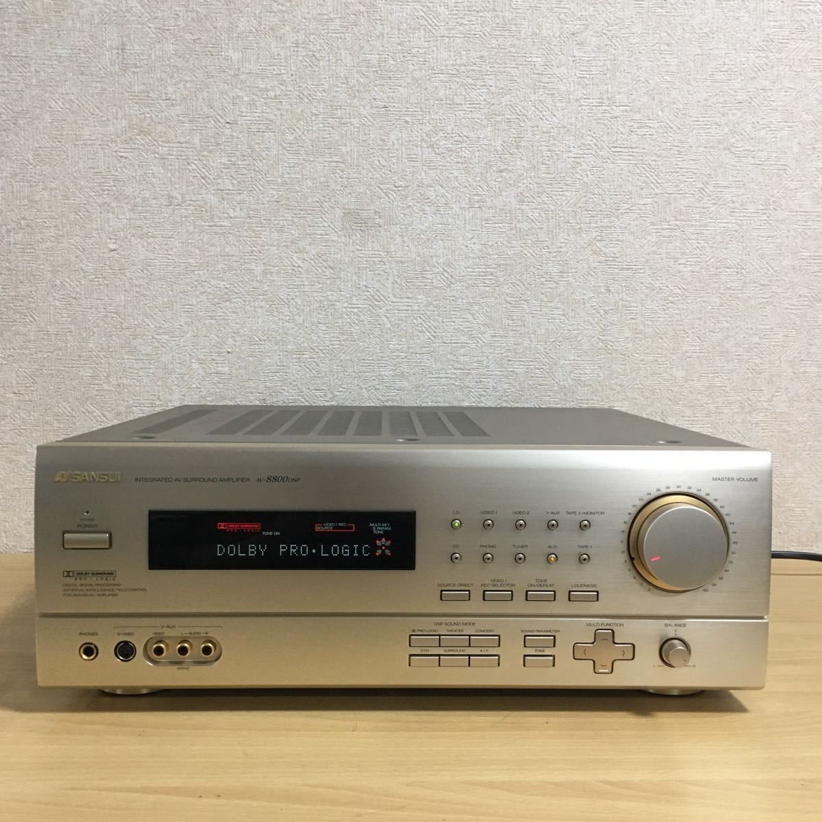 SANSUI サンスイ INTEGRATED AV SURROUND AMPLIFIER AV-8800DSP アンプAVアンプ オーディオ機器 音出し確認済み 取説 リモコン付き 6カ3992_画像2