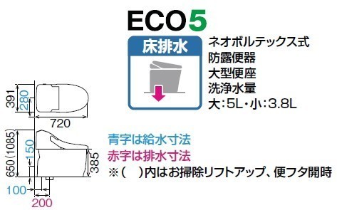 LIXIL・INAX シャワートイレ一体型便器 プレアスLS CL6Aグレード YBC-CL10SU+DT-CL116AUの画像3