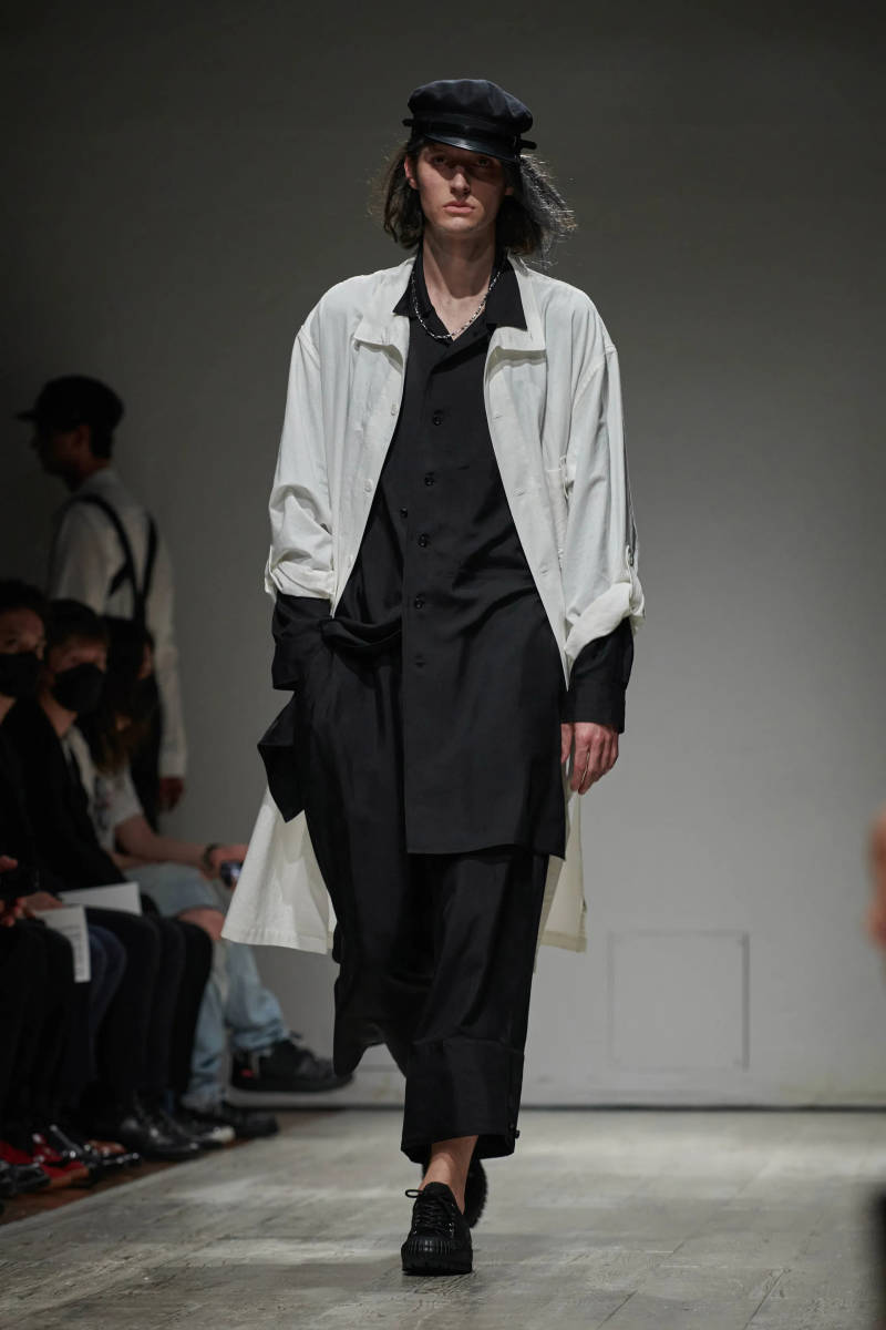 新品 23SS今期 ロングシャツ POWER of the WHITE shirt YOHJI YAMAMOTO POUR HOMME