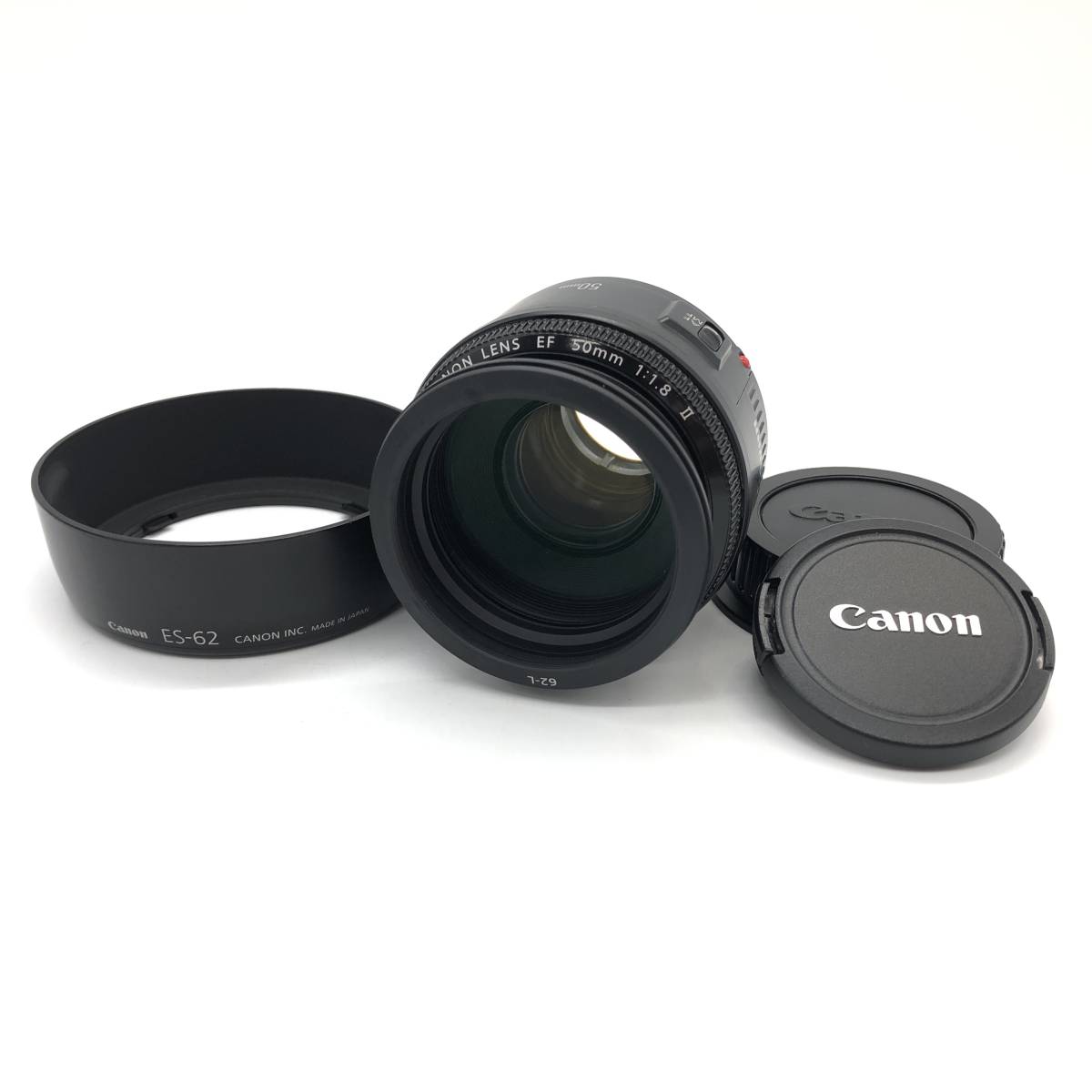 CANON キャノン LENS EF 50mm 1:1.8 II 52mm 単焦点一眼レフ カメラ レンズ レンズフード キャップ 他