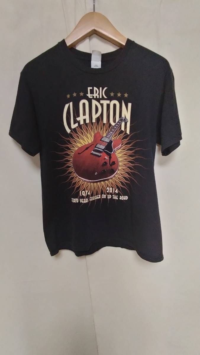 ☆バンドTシャツERIC CLAPTONエリッククラプトン両面プリント黒ツアー