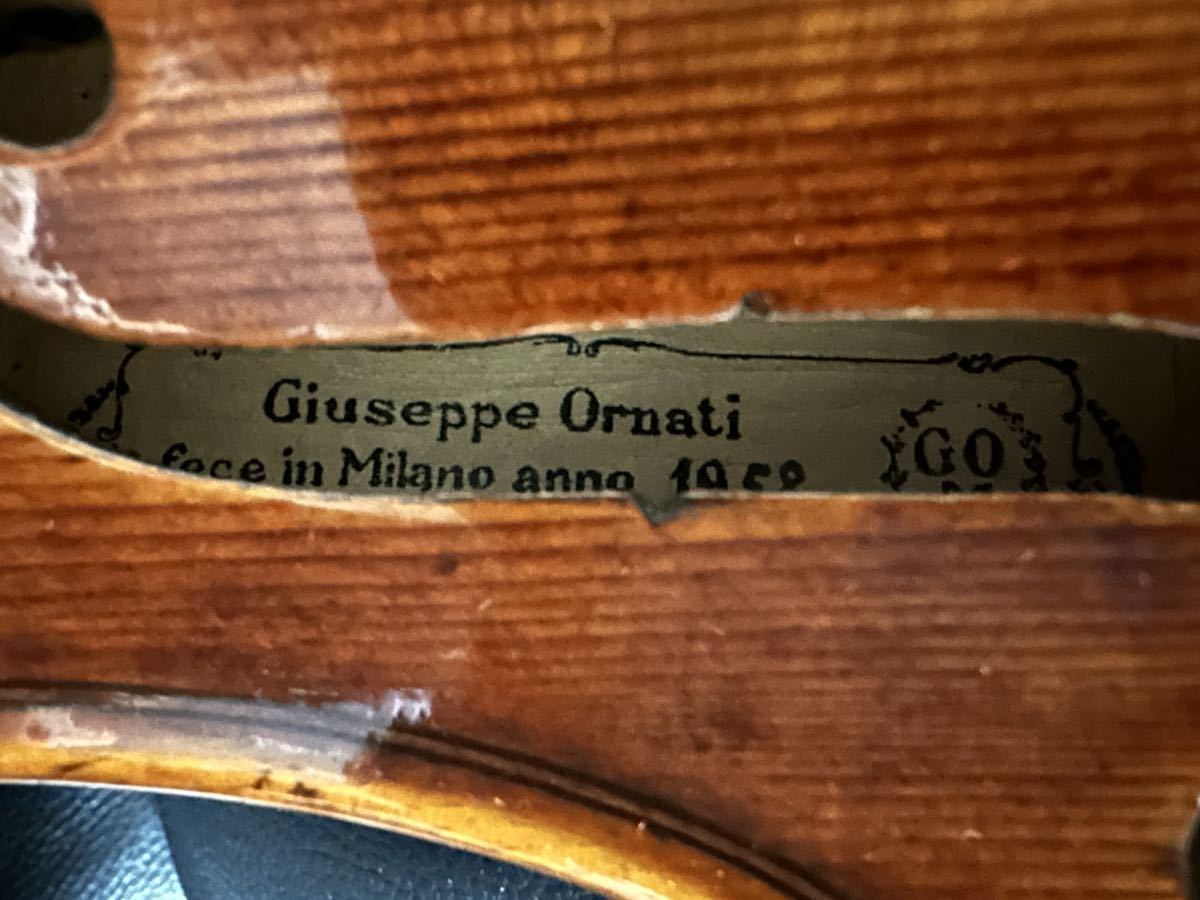 オールドバイオリン　骨董品　イタリア 4/4 弦楽器　Giuseppe Ornati