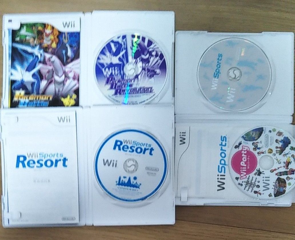 Wii本体一式 ソフト4本 ＋内蔵ソフト1本 動作確認済み｜Yahoo