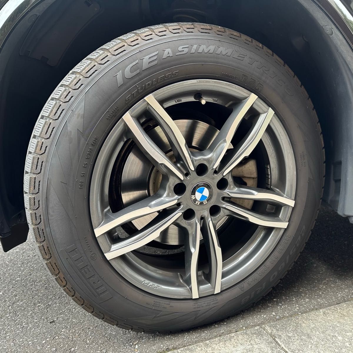 BMW X3 X4対応 スタッドレスタイヤ ホイールセット G01 G02 18インチ