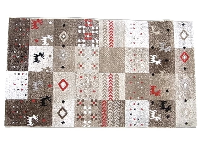 e9855　IKEHIKO　イケヒコ　トルコ製　ウィルトン織りカーペット　70×120cm_画像1
