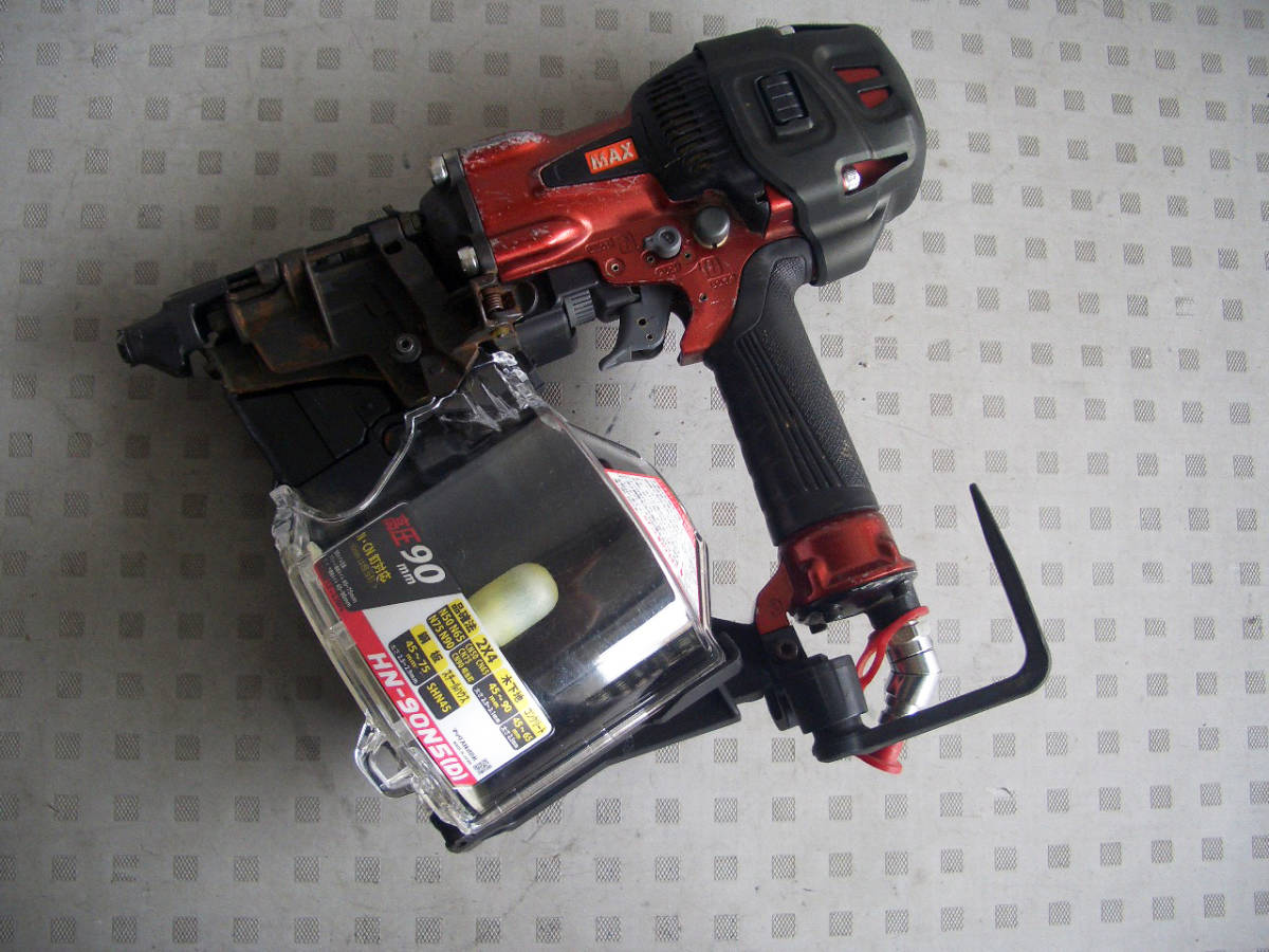 □23□マックス□MAX□スーパーネイラ□HN-90N5(D)□90mm高圧釘打機