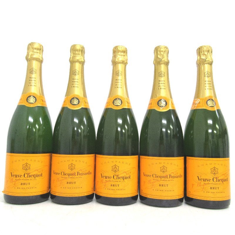 シャンパン ヴーヴクリコ イエローラベル ブリュット 5本セット 750ml
