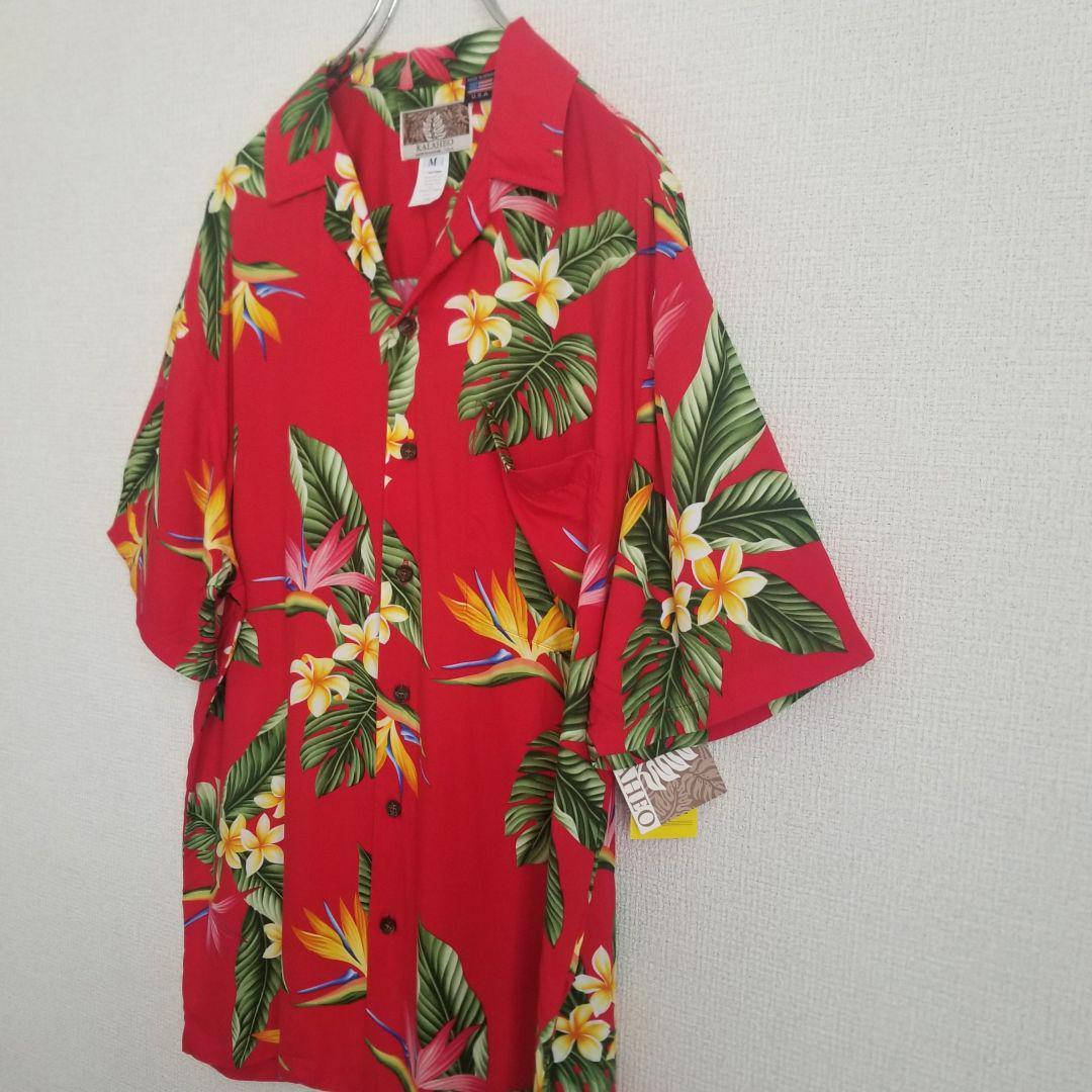 新品　RJC・KALAHEO　 ALOHA SHIRTレーヨン アロハシャツ MADE IN HAWAII USA　　M（XL～2XL）ゆるだぼ_画像8