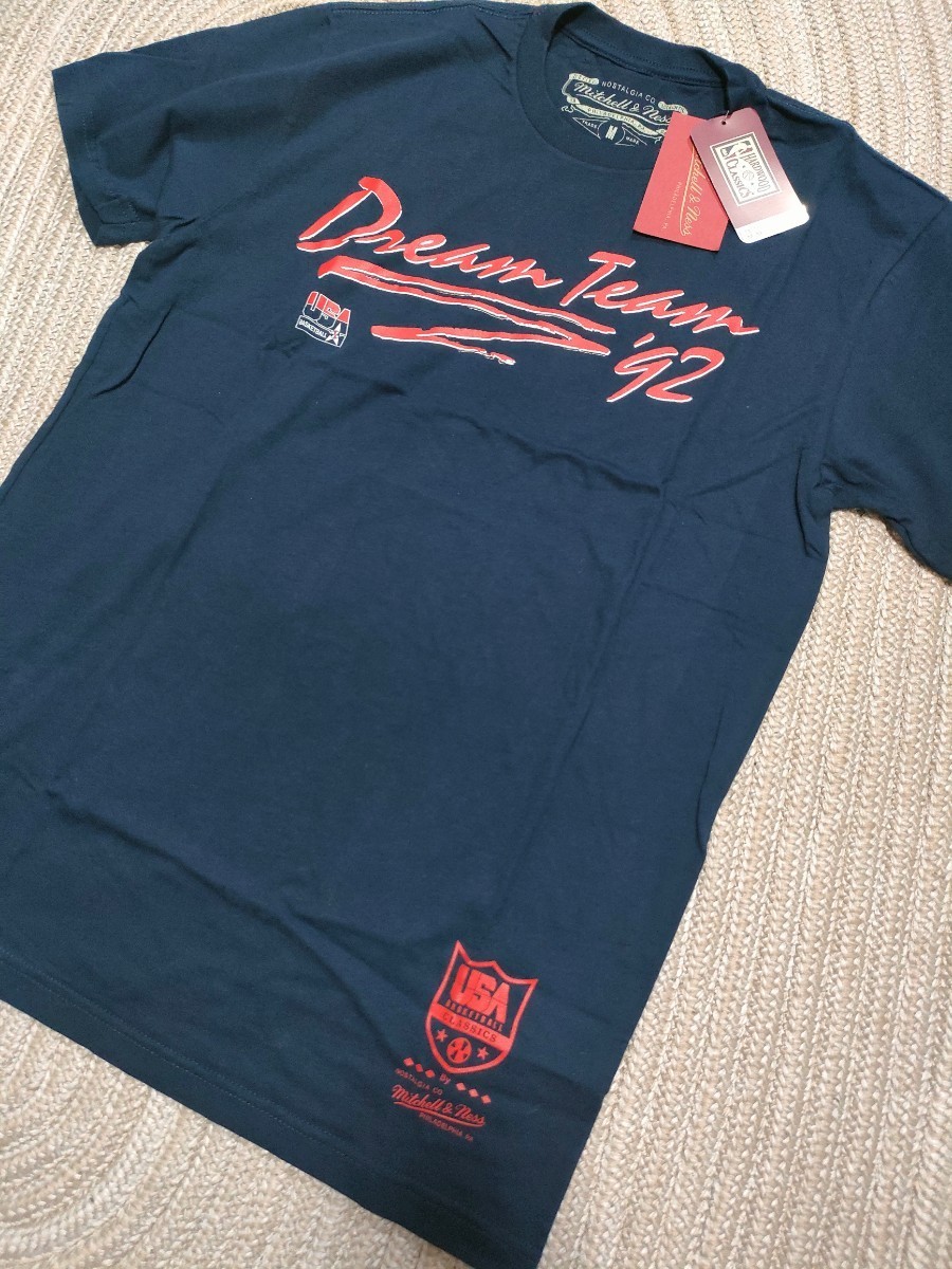 新品 未使用 ミッチェル＆ネス 1992 DREAM TEAM 半袖Tシャツ ネイビー M バスケットボール アメリカ代表 ドリームチーム NBA _画像1