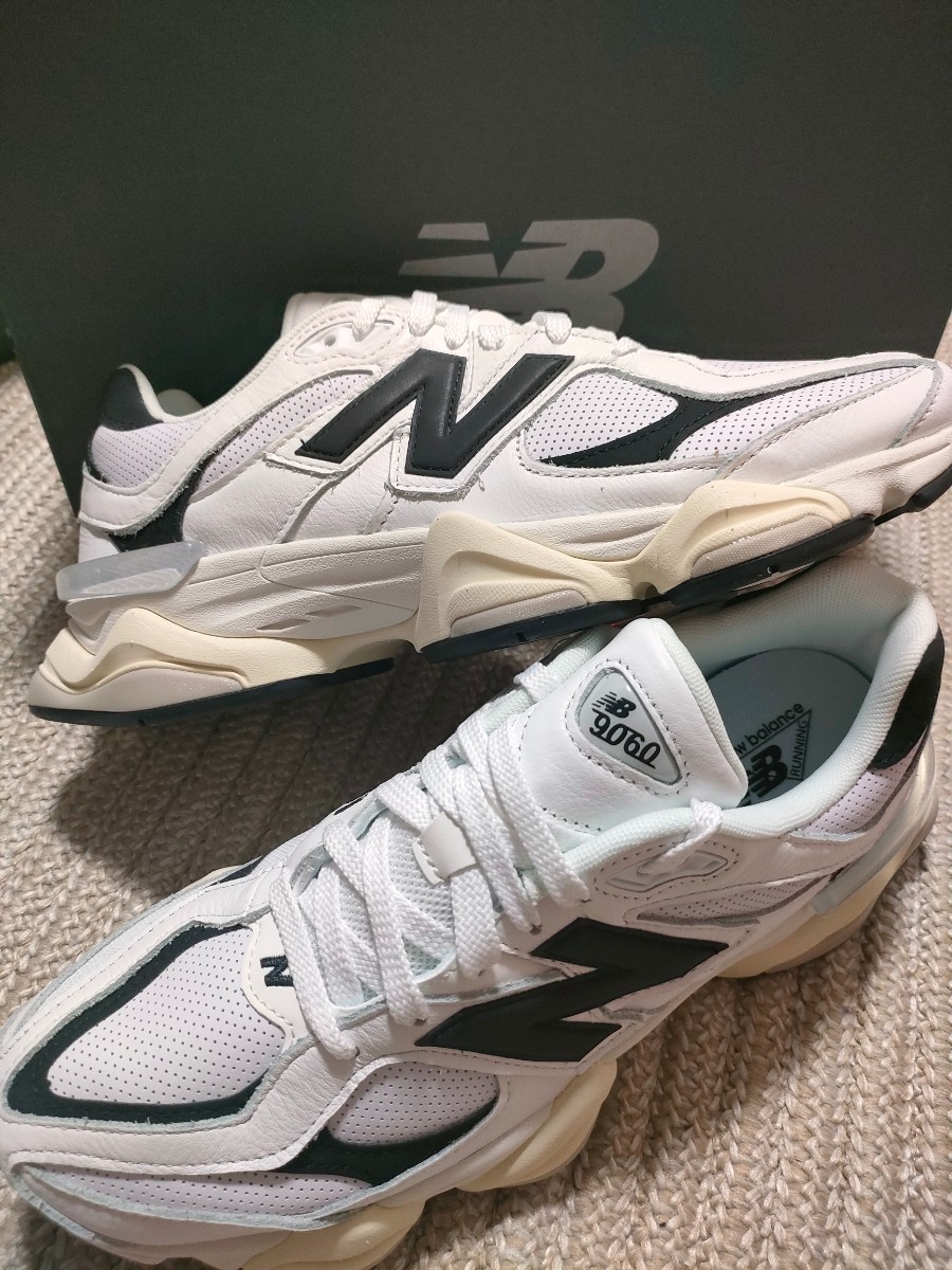 新品 定価19800 ニューバランス U9060 AAB 28cm US10 New Balance ホワイト ブラック白 黒 レザー スニーカー メンズ 9060 990 860 90/60_画像1