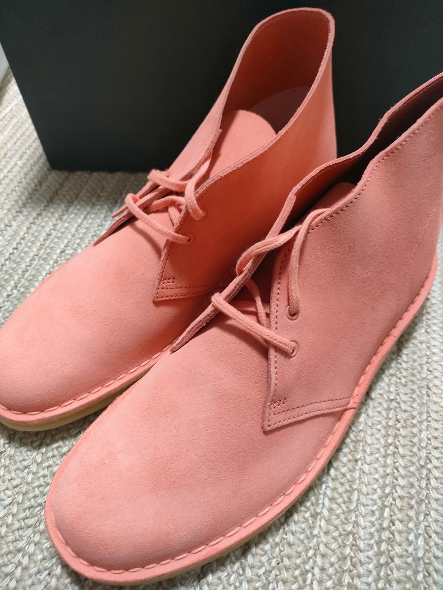  new goods regular price 25300 Clarks Clarks desert boots suede UK9 US10 28cm degree coral pink Vietnam made regular goods natural leather men's 