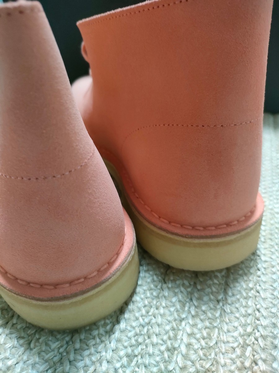  new goods regular price 25300 Clarks Clarks desert boots suede UK9 US10 28cm degree coral pink Vietnam made regular goods natural leather men's 