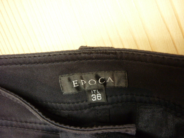 U62* new goods tag attaching *EPOCA( Epoca ) three . association * size 36[ beautiful legs *7~8 minute height ( hem car - ring ) pants ] black * commodity details is chronicle writing .**