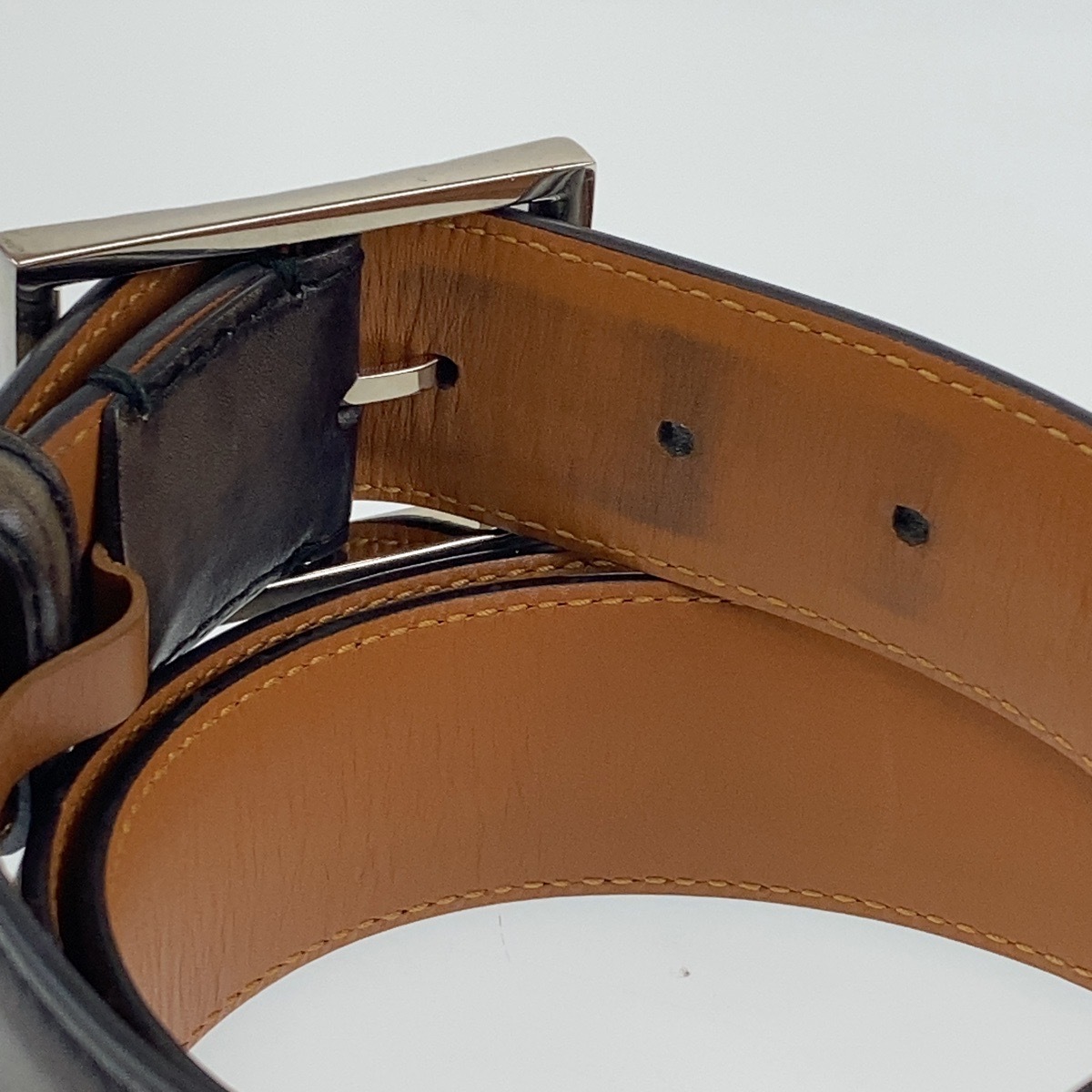 Berluti ベルルッティ ベルトクラシック ブラウン 茶 シルバー Berluti ベルルッティ ベルトクラシック ブラウン 茶 シルバー