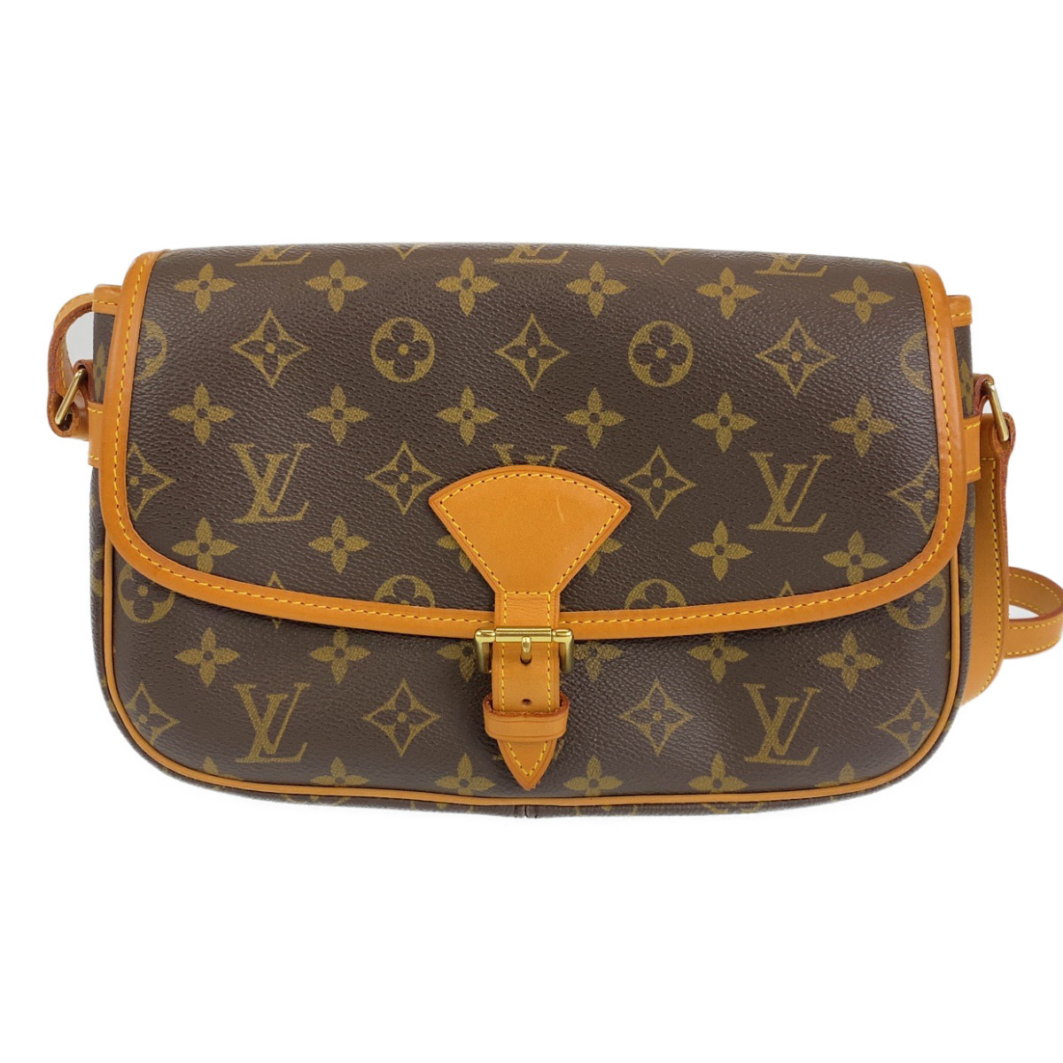 美品 LOUIS VUITTON ルイヴィトン モノグラム ソローニュ ブラウン 茶