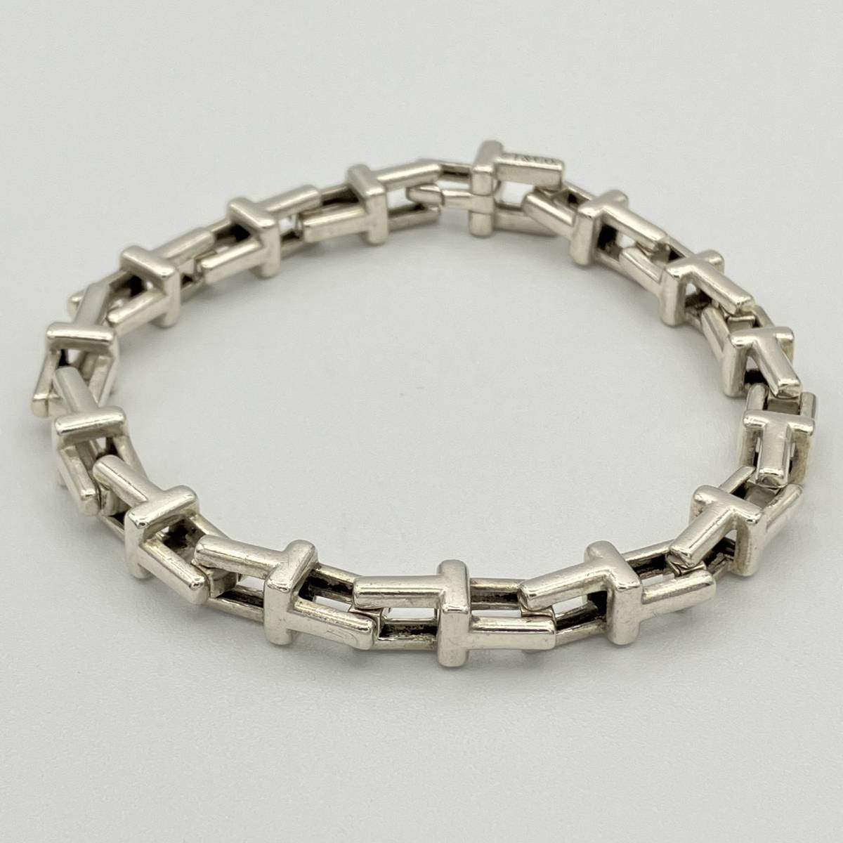 ☆メンズ XLサイズ 希少 ティファニー T チェーン ブレスレット バングル シルバー 925 Tiffany T Chain Men's  Bracelet エクストララージ