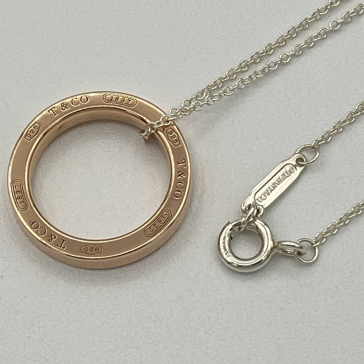 希少品 ティファニー 1837 サークル リング ネックレス 希少品 ティファニー 1837 サークル リング ネックレス
